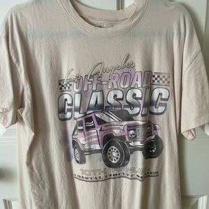 tan graphics tee with jeep